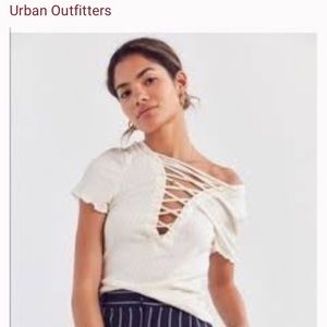 Urban Outfitters lace up shirt